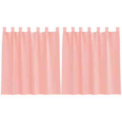 Gordijnen voile met roedezakken 2 st roze