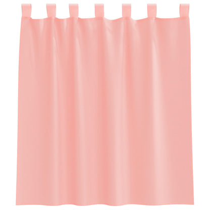 Gordijnen voile met roedezakken 2 st roze