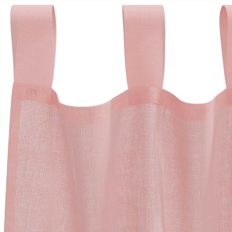 Gordijnen voile met roedezakken 2 st roze