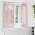 Gordijnen voile 2 st roze 140x140 cm