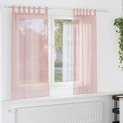 Gordijnen voile 2 st roze 140x140 cm