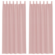 Gordijnen voile met roedezakken 2 st roze