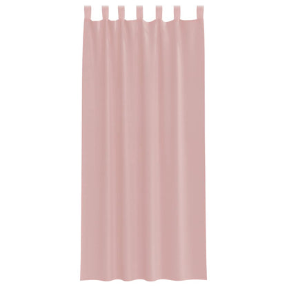 Gordijnen voile met roedezakken 2 st roze