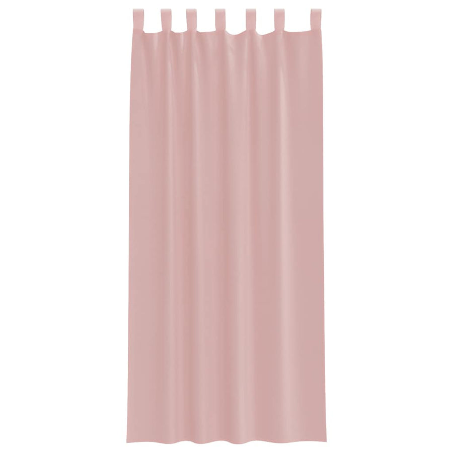 Gordijnen voile met roedezakken 2 st roze