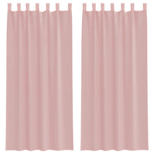 Gordijnen voile met roedezakken 2 st roze