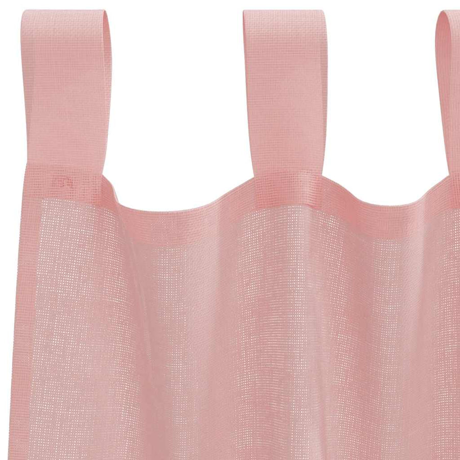 Gordijnen voile met roedezakken 2 st roze