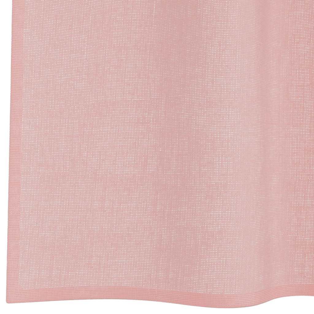 Gordijnen voile met roedezakken 2 st roze