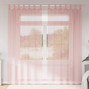 Gordijnen voile roze 2 st 140x245 cm