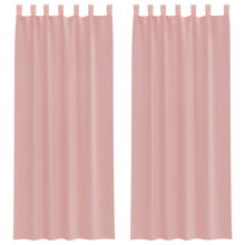 Gordijnen voile met roedezakken 2 st roze