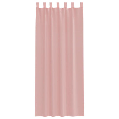 Gordijnen voile met roedezakken 2 st roze