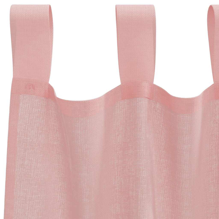 Gordijnen voile met roedezakken 2 st roze