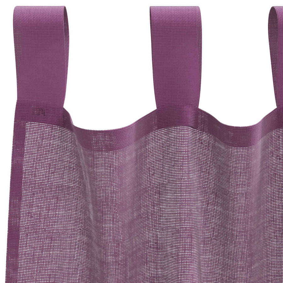 Gordijnen voile met roedezakken 2 st paars