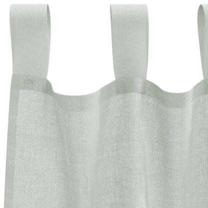 Gordijnen voile met roedezakken 2 st lichtgrijs