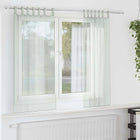 Voile curtains with rod pockets 2 pcs light grey