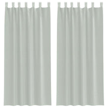 Gordijnen voile met roedezakken 2 st lichtgrijs