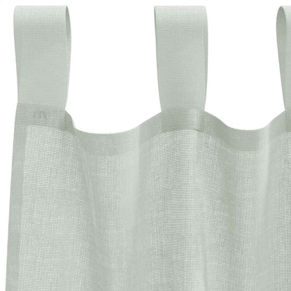 Gordijnen voile met roedezakken 2 st lichtgrijs
