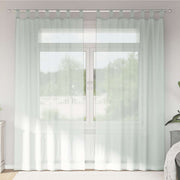 Gordijnen voile 2 stuks lichtgrijs 140x245 cm