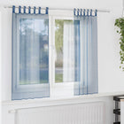 Voile curtains with rod pockets 2 pcs royal blue