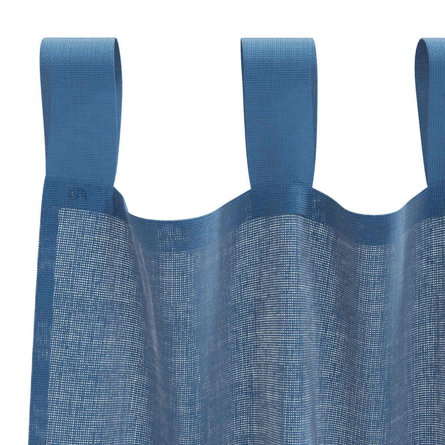 Gordijnen voile met roedezakken 2 st koningsblauw