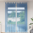 Voile curtains with rod pockets 2 pcs royal blue
