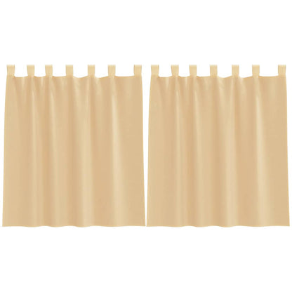 Gordijnen voile met roedezakken 2 st zand