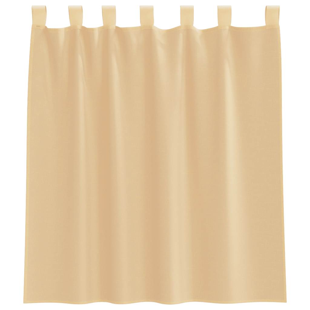 Gordijnen voile met roedezakken 2 st zand