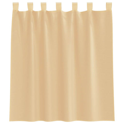 Gordijnen voile met roedezakken 2 st zand