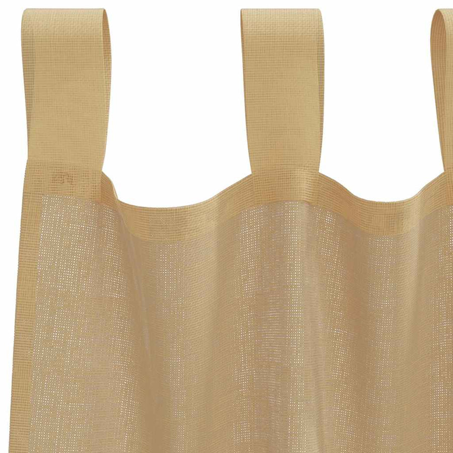 Gordijnen voile met roedezakken 2 st zand