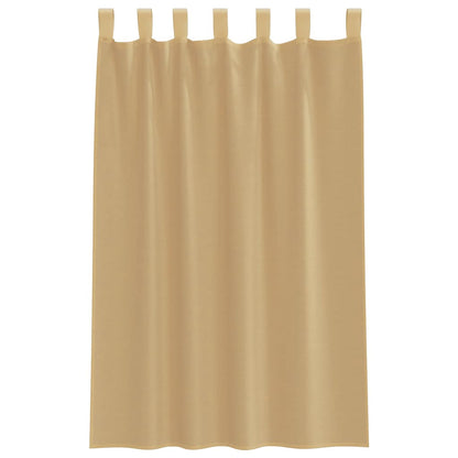 Gordijnen voile met roedezakken 2 st zand