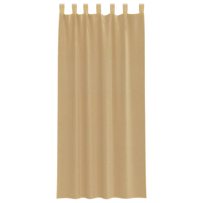 Gordijnen voile met roedezakken 2 st zand