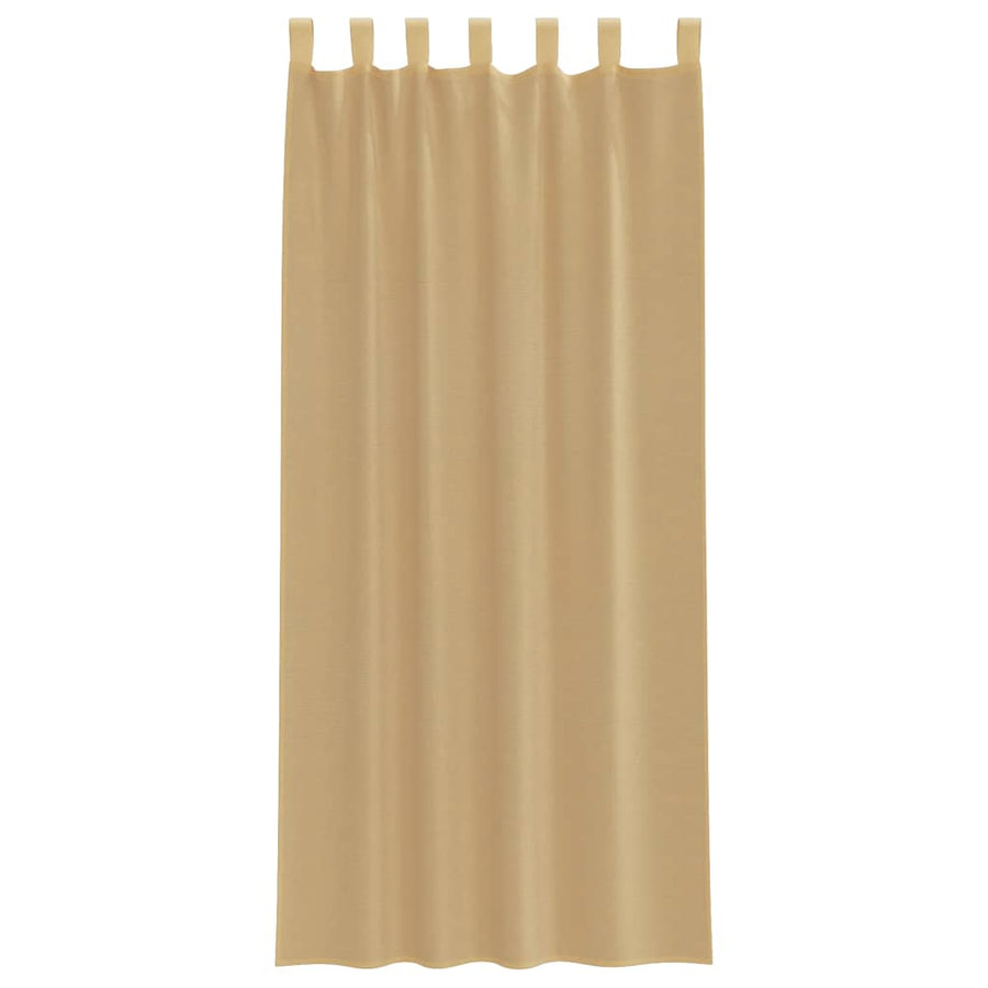 Gordijnen voile met roedezakken 2 st zand