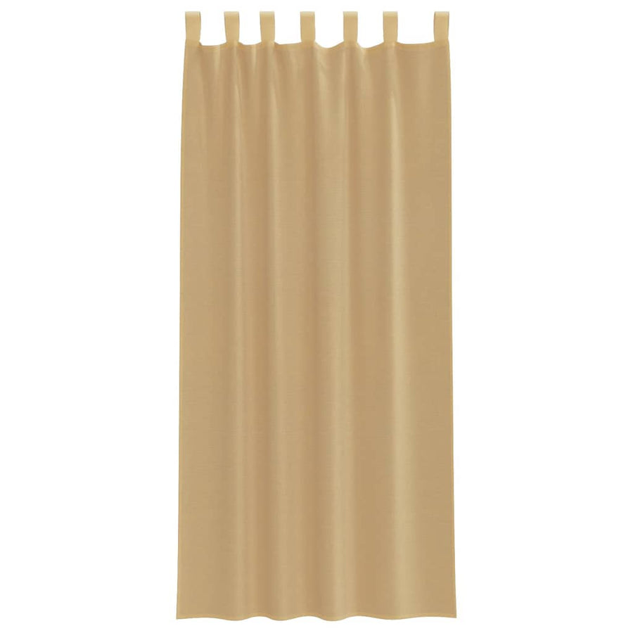 Gordijnen voile met roedezakken 2 st zand