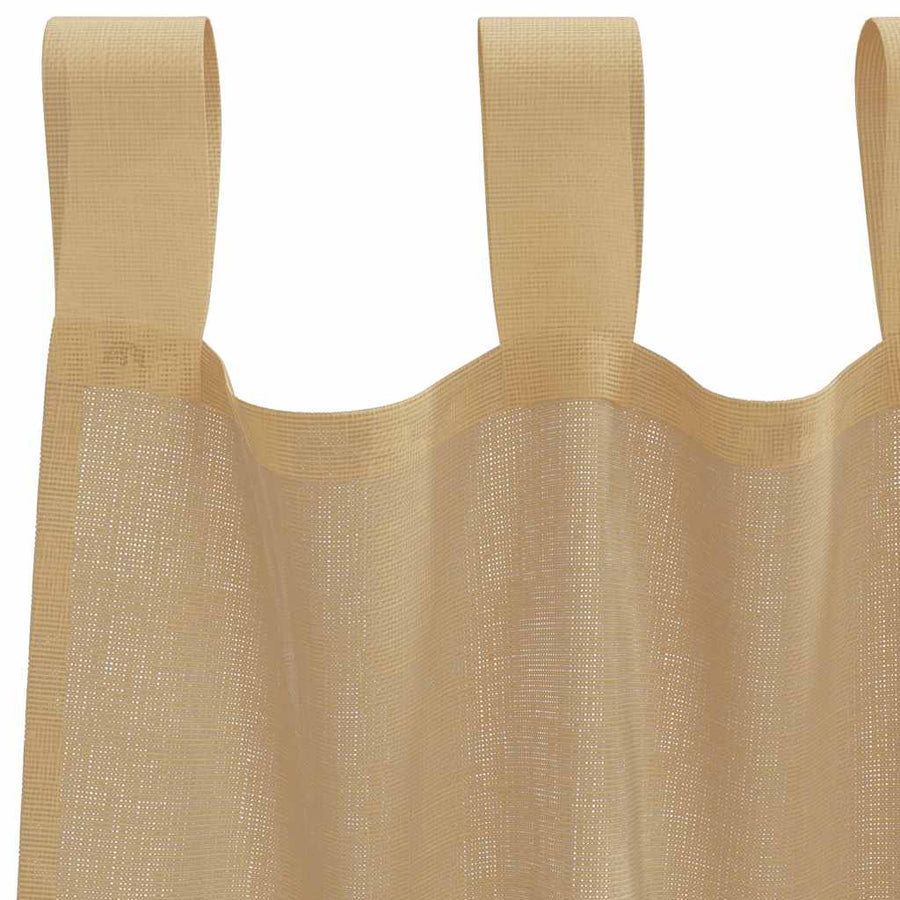 Gordijnen voile met roedezakken 2 st zand