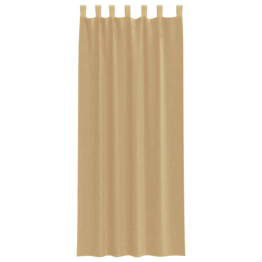 Gordijnen voile met roedezakken 2 st zand
