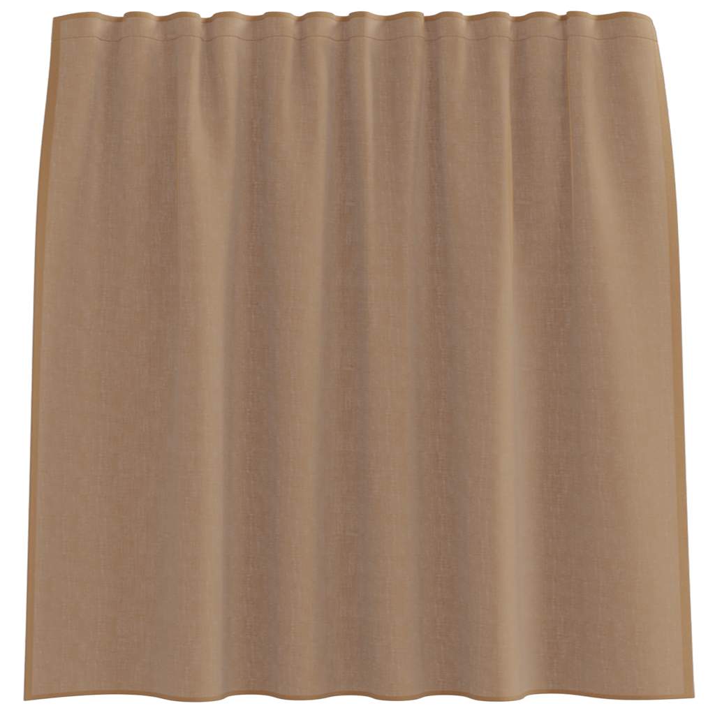 Gordijnen voile met roedezakken 2 st lichtbruin