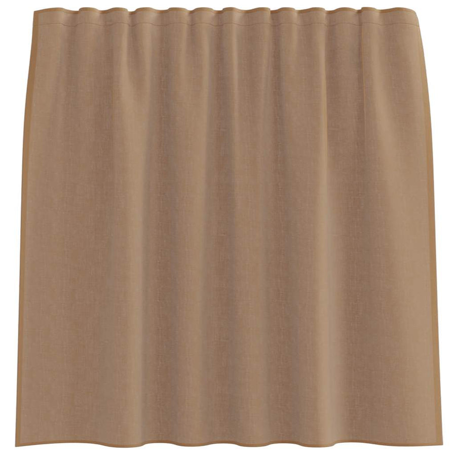 Gordijnen voile met roedezakken 2 st lichtbruin