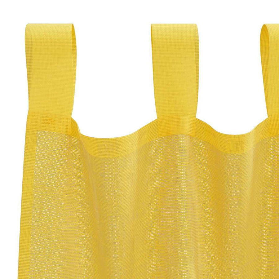 Gordijnen voile met roedezakken 2 st geel
