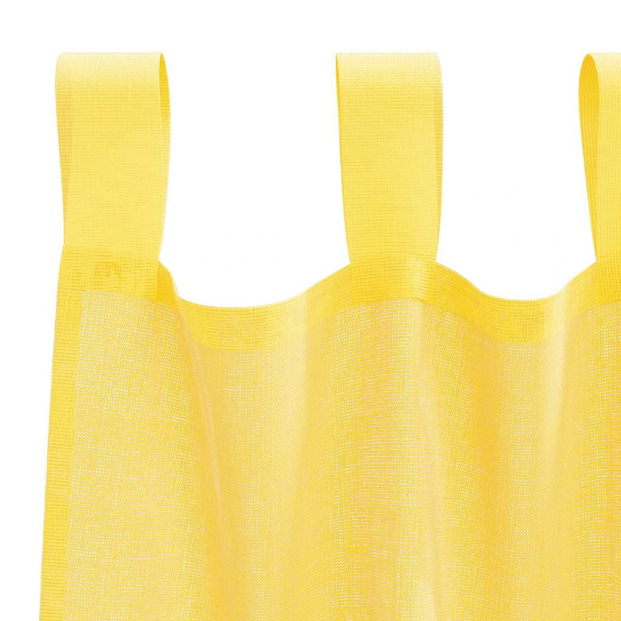 Gordijnen voile met roedezakken 2 st geel