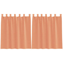 Voile gordijnen met roedezakken 2 st terracotta