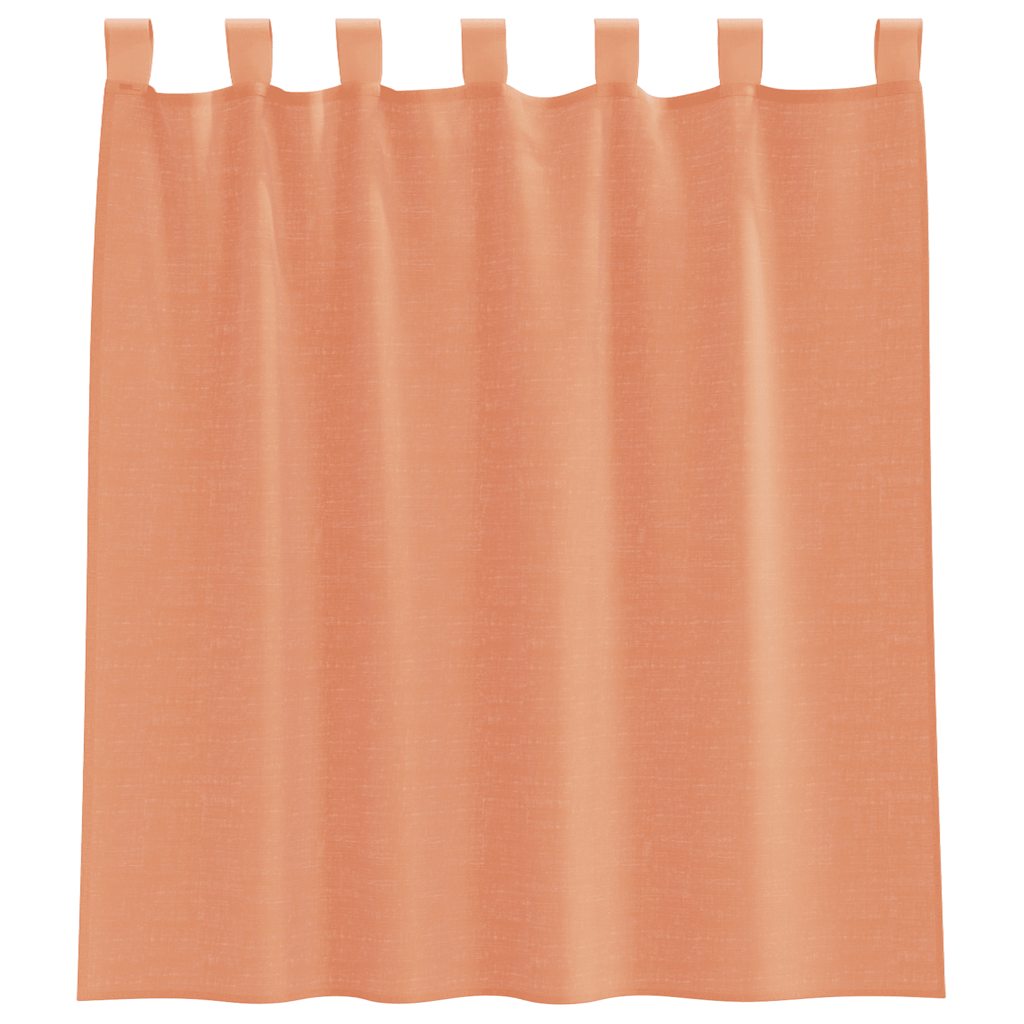 Voile gordijnen met roedezakken 2 st terracotta