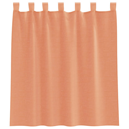 Voile gordijnen met roedezakken 2 st terracotta