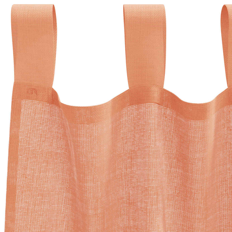 Voile gordijnen met roedezakken 2 st terracotta