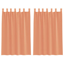 Voile gordijnen met roedezakken 2 st terracotta