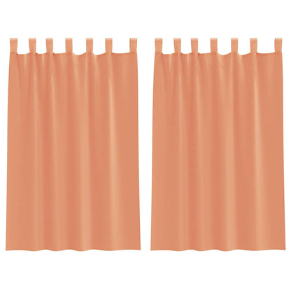 Voile gordijnen met roedezakken 2 st terracotta