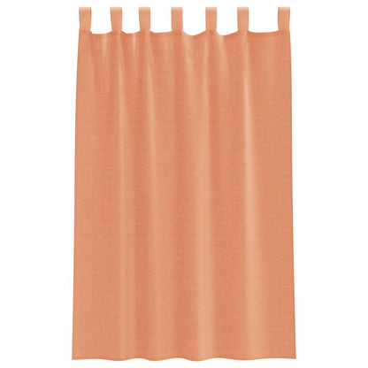 Voile gordijnen met roedezakken 2 st terracotta