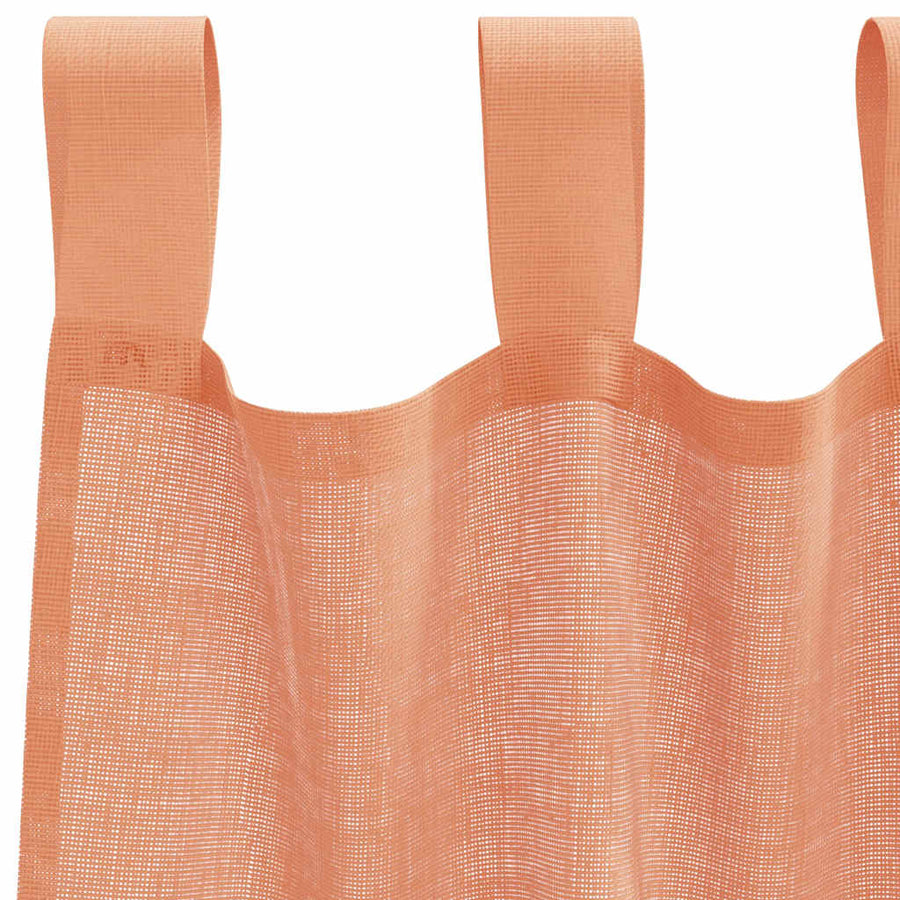 Voile gordijnen met roedezakken 2 st terracotta