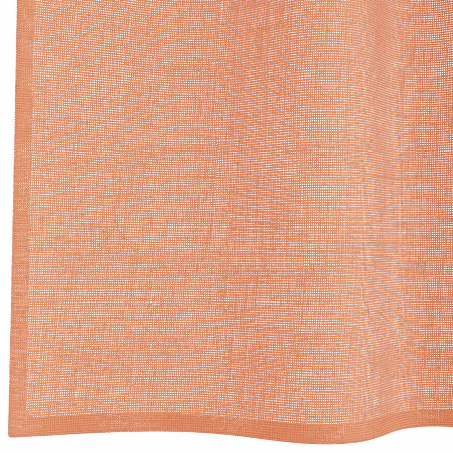 Voile gordijnen met roedezakken 2 st terracotta