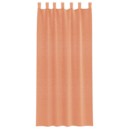 Voile gordijnen met roedezakken 2 st terracotta