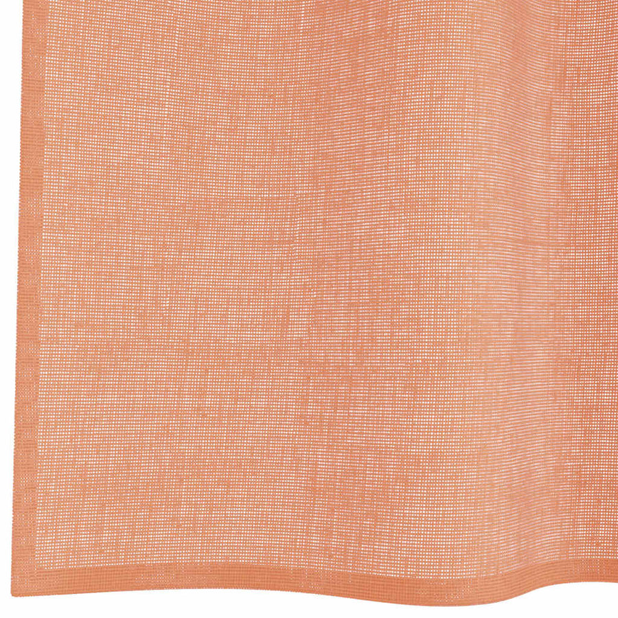 Voile gordijnen met roedezakken 2 st terracotta