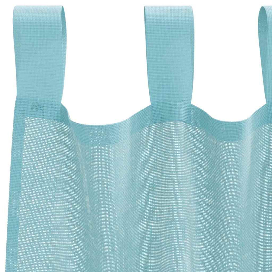 Gordijnen voile met roedezakken 2 st turkoois